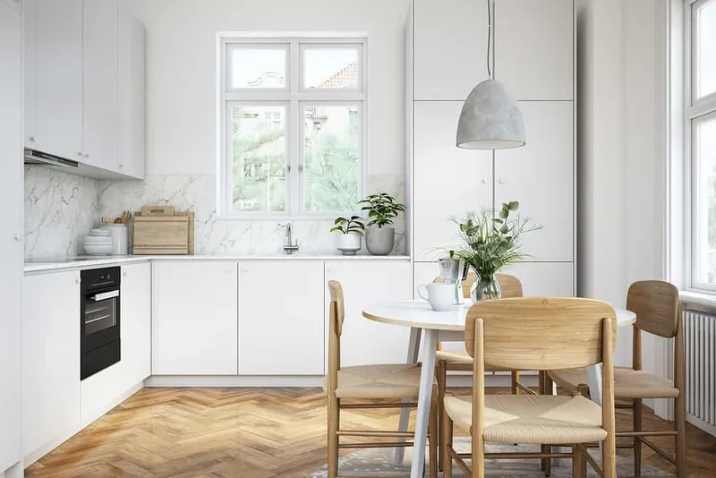 white kitchen cabinets with black hardware