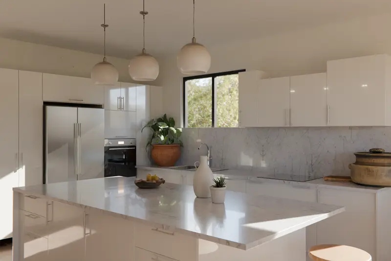 A kitchen designed in the Trendstyle 3D planner