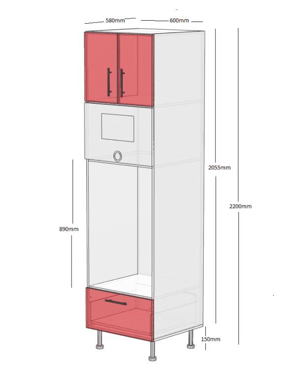 oven tower 600mm 890mm