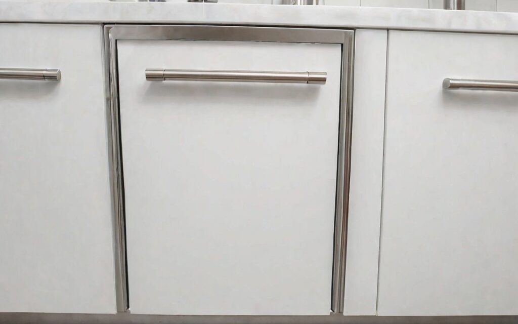 corner base cabinet with soft-close drawers and T-bar handles